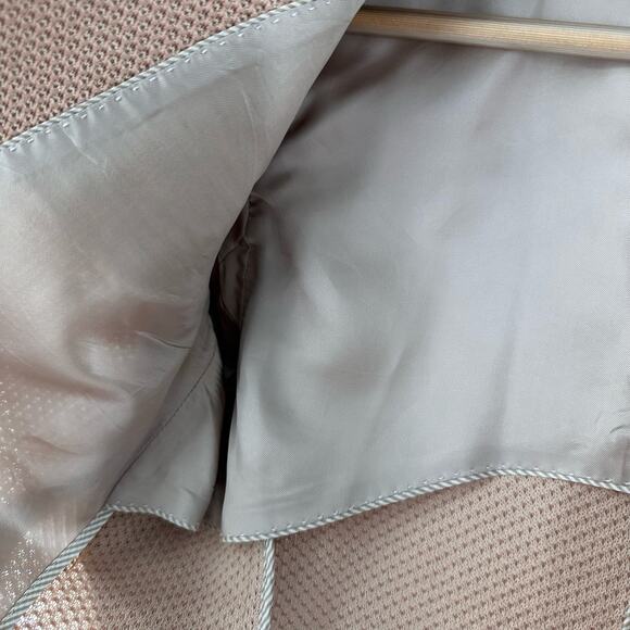Massimo Dutti Dusty Pink Blazer Textured Woven One Button Size 8 US - Picture 7 of 11